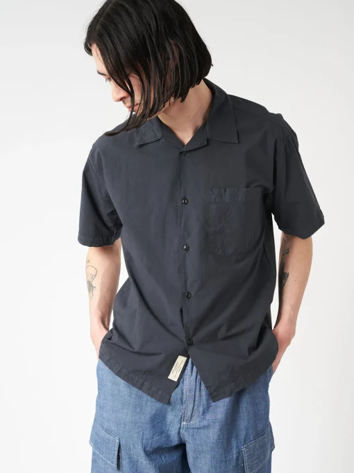 Clearance - Bowling Shirt in Charcoal Button-Ups