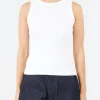 Outlet - Iconic Ribbed Tank in White Women Tops & Blouses