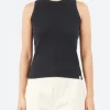 Discount - Iconic Ribbed Tank in Charcoal Women Tops & Blouses