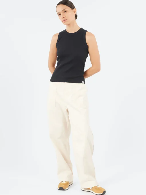 Discount - Iconic Ribbed Tank in Charcoal Women Tops & Blouses
