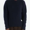 Outlet - LOCC02 Ribbed Pullover in Dark Navy Knitwear