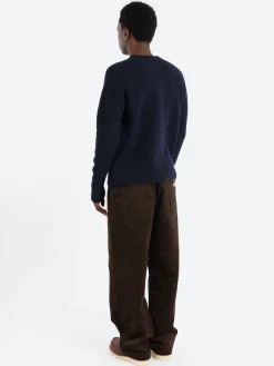 Outlet - LOCC02 Ribbed Pullover in Dark Navy Knitwear
