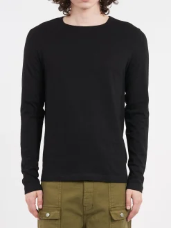 Hot - Loopwheeled Longsleeve in Black T-Shirts