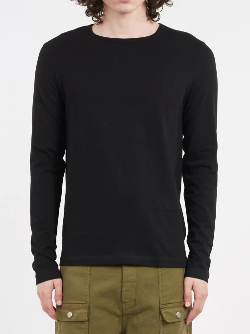 Hot - Loopwheeled Longsleeve in Black T-Shirts