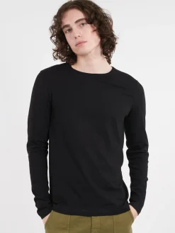 Hot - Loopwheeled Longsleeve in Black T-Shirts