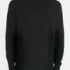 Hot - Ribbed Merino Crewneck in Black Knitwear