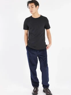 Hot - 1950s Men's Loopwheeled T-Shirt in Black T-Shirts