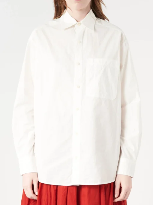 Hot - Shirt04 Oversized Fit in White Women Tops & Blouses | Button-Ups