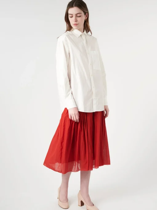 Hot - Shirt04 Oversized Fit in White Women Tops & Blouses | Button-Ups