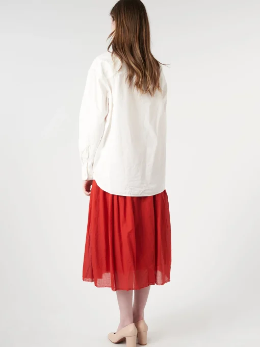 Hot - Shirt04 Oversized Fit in White Women Tops & Blouses | Button-Ups