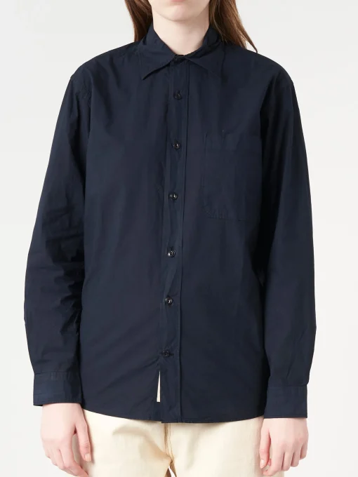 Best - SHIRT01 Unisex Shirt in Dark Navy Women Tops & Blouses | Button-Ups
