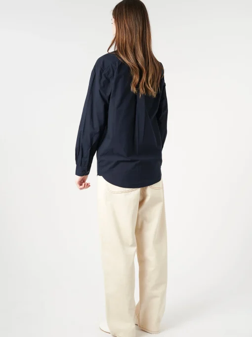 Best - SHIRT01 Unisex Shirt in Dark Navy Women Tops & Blouses | Button-Ups