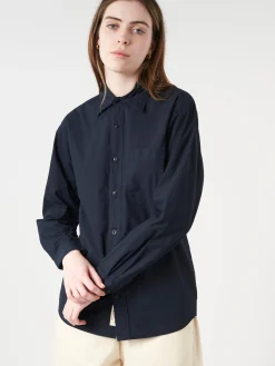 Best - SHIRT01 Unisex Shirt in Dark Navy Women Tops & Blouses | Button-Ups