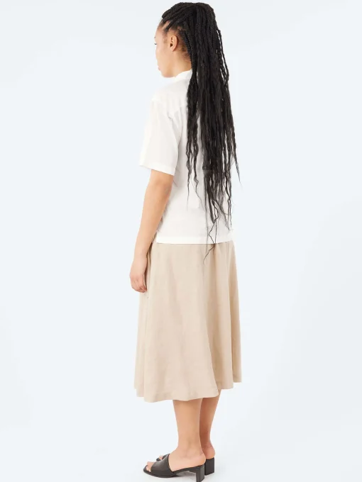 Fashion - SHIRT09LP Short Sleeve Poplin Shirt in White Women Button-Ups | Tops & Blouses