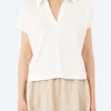 Best - WLINEN03 Polo Shirt in White Women Tops & Blouses