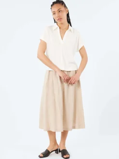 Best - WLINEN03 Polo Shirt in White Women Tops & Blouses