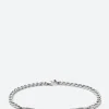 New - 3mm ID Chain Bracelet in Matte Silver Women Jewelry | Jewelry