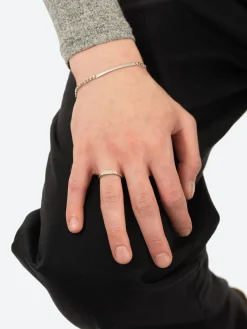 New - 3mm ID Chain Bracelet in Matte Silver Women Jewelry | Jewelry