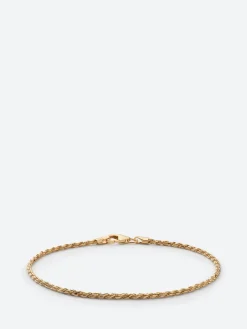 Outlet - 1.8mm Rope Chain Bracelet in Polished Gold Women Jewelry | Jewelry