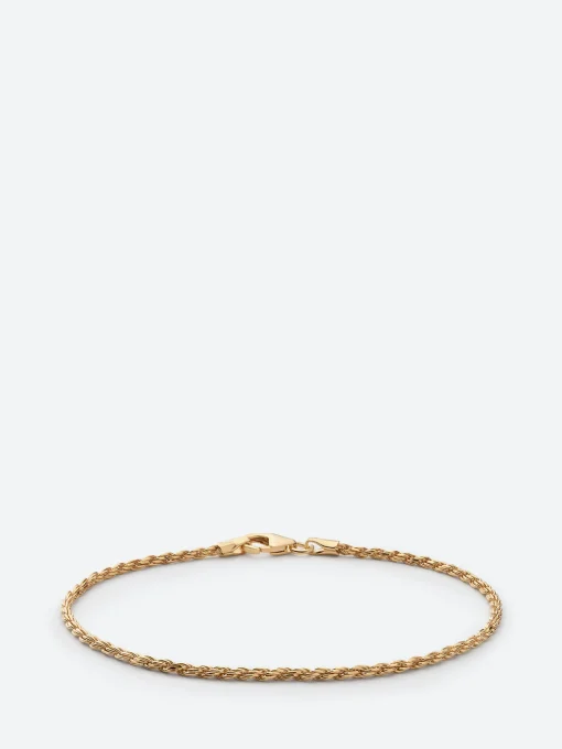 Outlet - 1.8mm Rope Chain Bracelet in Polished Gold Women Jewelry | Jewelry