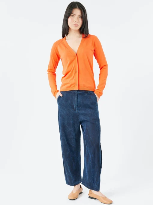 Fashion - 2510 Cardigan in Flame Orange Women Tops & Blouses | Knitwear