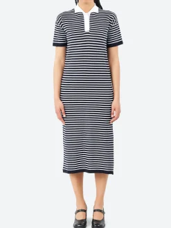 New - 2530 Dress in Navy and White Women Dresses
