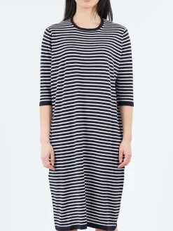 Best - 2529 Dress in Navy and White Women Dresses