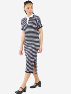 New - 2530 Dress in Navy and White Women Dresses
