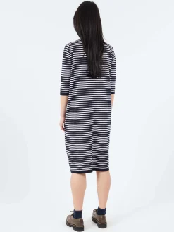Best - 2529 Dress in Navy and White Women Dresses