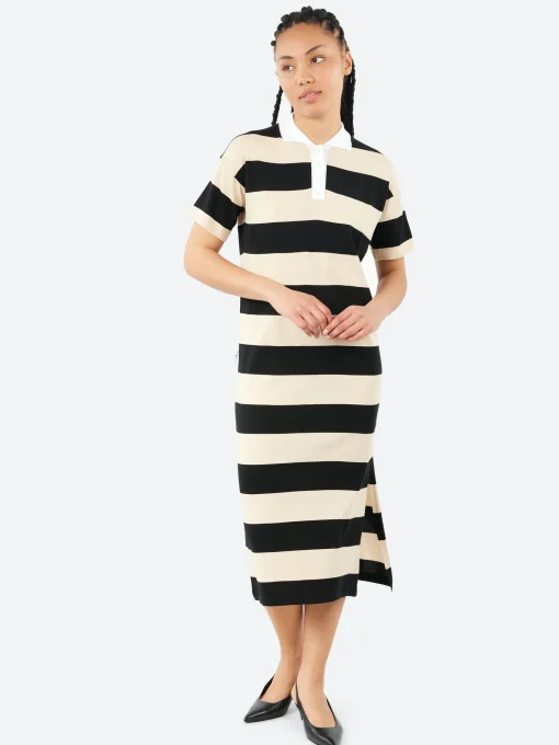 Hot - 2523 Polo Dress in Black and Oat Women Dresses