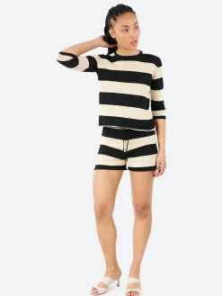 Best - 2521 Shorts in Black and Oat Women Shorts