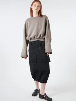 Fashion MM6 - Midi Cargo Skirt in Black Women Skirts