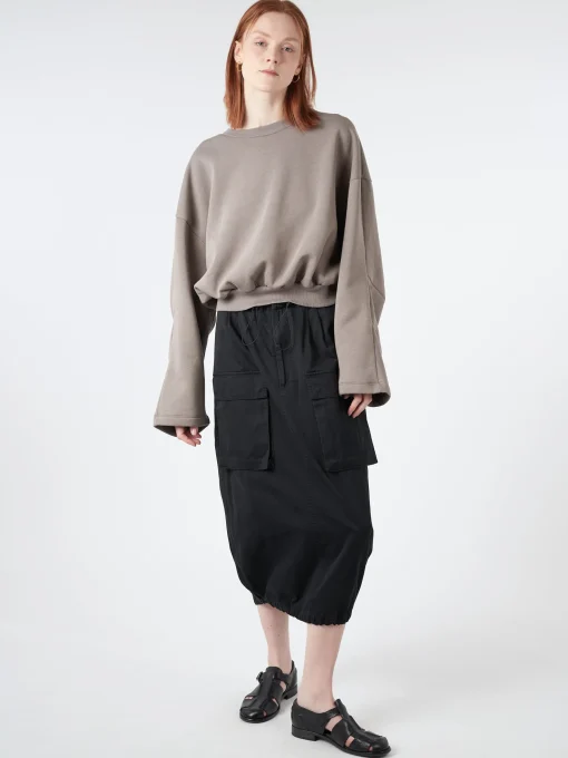 Fashion MM6 - Midi Cargo Skirt in Black Women Skirts