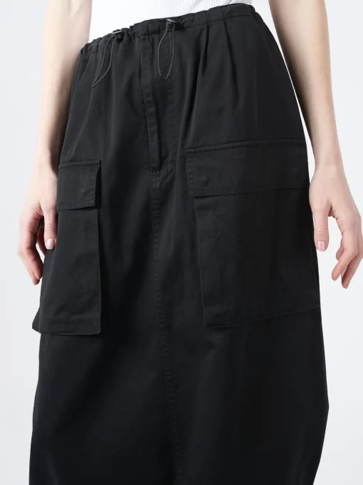 Fashion MM6 - Midi Cargo Skirt in Black Women Skirts