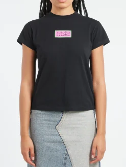 Hot MM6 - Numeric T-Shirt in Black Women Tops & Blouses | T-Shirts