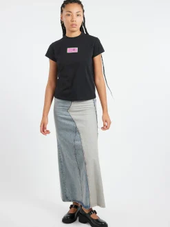 Hot MM6 - Numeric T-Shirt in Black Women Tops & Blouses | T-Shirts