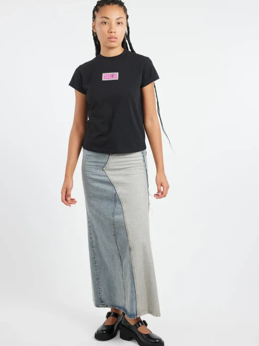 Hot MM6 - Numeric T-Shirt in Black Women Tops & Blouses | T-Shirts