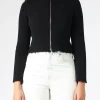 Discount MM6 - Raw Hem Camionneur Sweater in Black Women Tops & Blouses | Sweatshirts