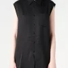 Sale - Lining Look Shirt in Black Women Tops & Blouses