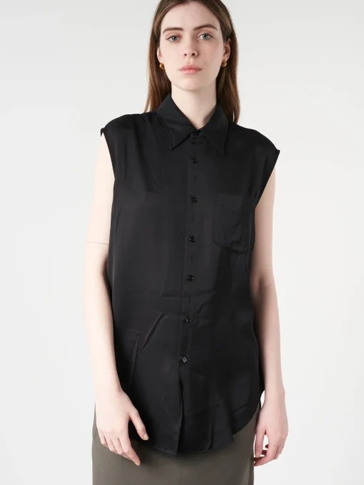 Sale - Lining Look Shirt in Black Women Tops & Blouses