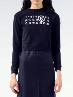 Online - Logo Cropped Sweatshirt in Black Women Tops & Blouses | Sweatshirts