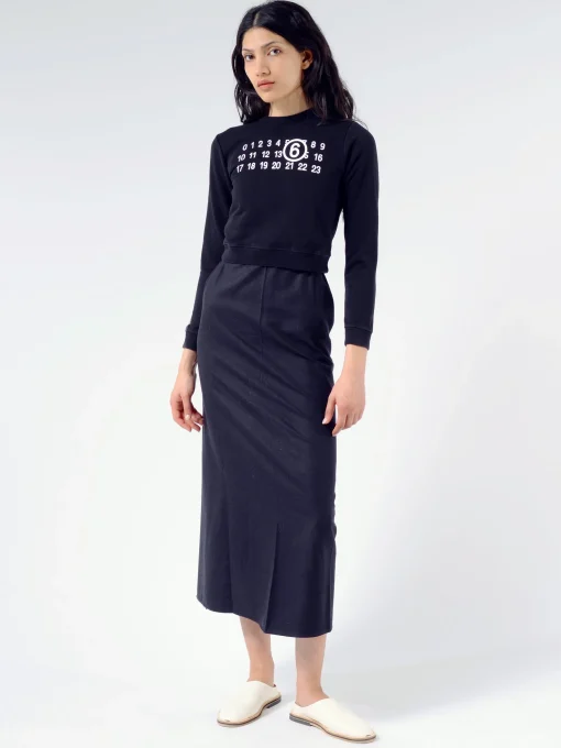 Online - Logo Cropped Sweatshirt in Black Women Tops & Blouses | Sweatshirts