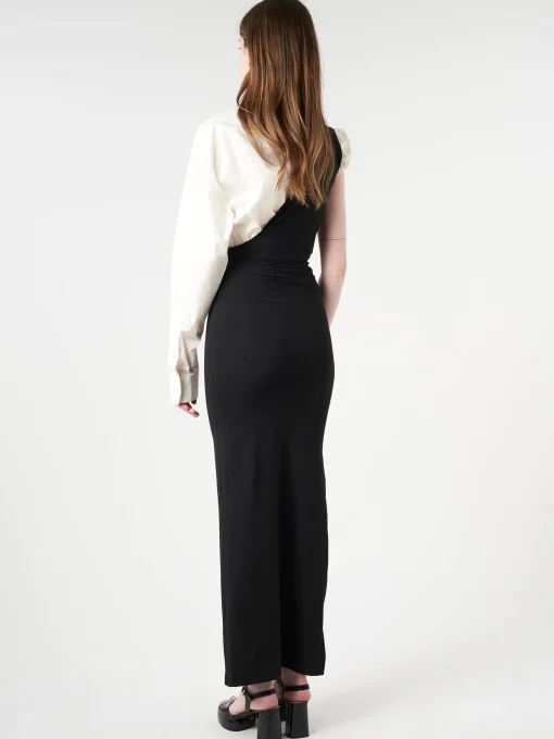 Clearance - Maxi Dress in Black and Off White Women Dresses