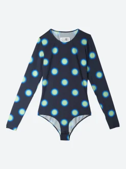 Best - Print Long-Sleeve Bodysuit in Black Women Intimates