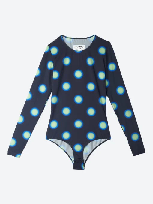Best - Print Long-Sleeve Bodysuit in Black Women Intimates