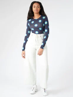 Best - Print Long-Sleeve Bodysuit in Black Women Intimates