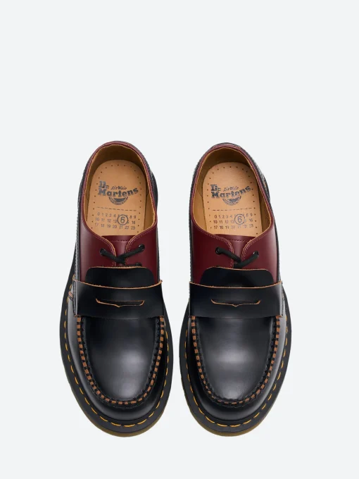 New x Dr. Martens - 1461 Penton Mash Up in Black and Cherry Women Shoes | Loafers