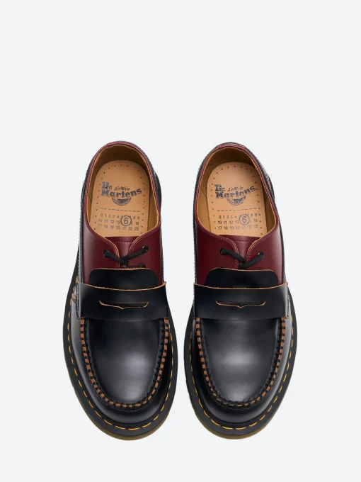 Online x Dr. Martens - Men's 1461 Penton Mash Up in Black and Cherry Shoes | Loafers