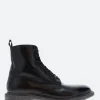 Fashion - 65301 Lace Up Boots in Nero Tebe Boots