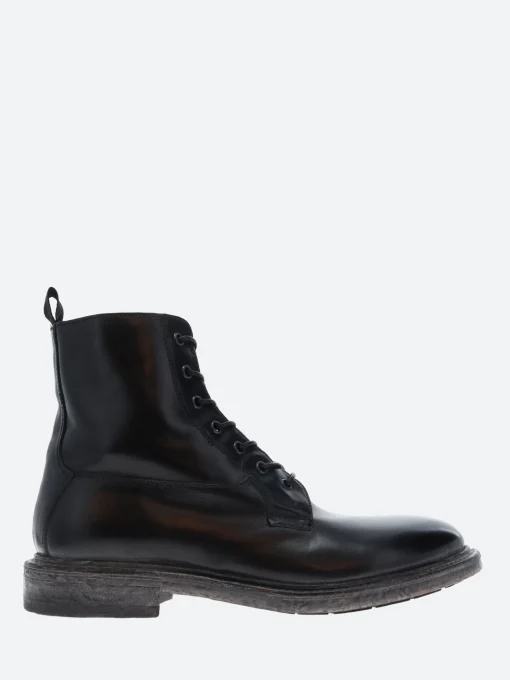 Fashion - 65301 Lace Up Boots in Nero Tebe Boots
